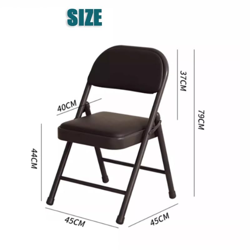 Black Padded Folding Chair with Backrest and Footrest A89734