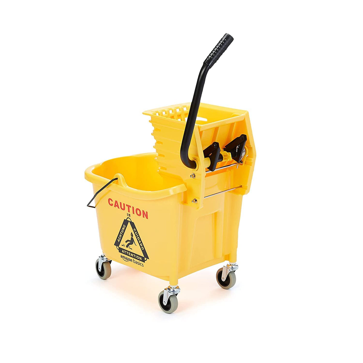 Yellow 35-Quart Mop Bucket on Wheels Y985029