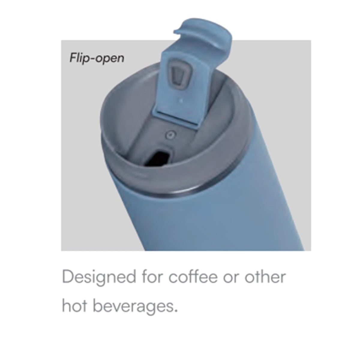 16oz Insulated Stainless Steel Coffee Cup with Flip Lid, Blue O5894