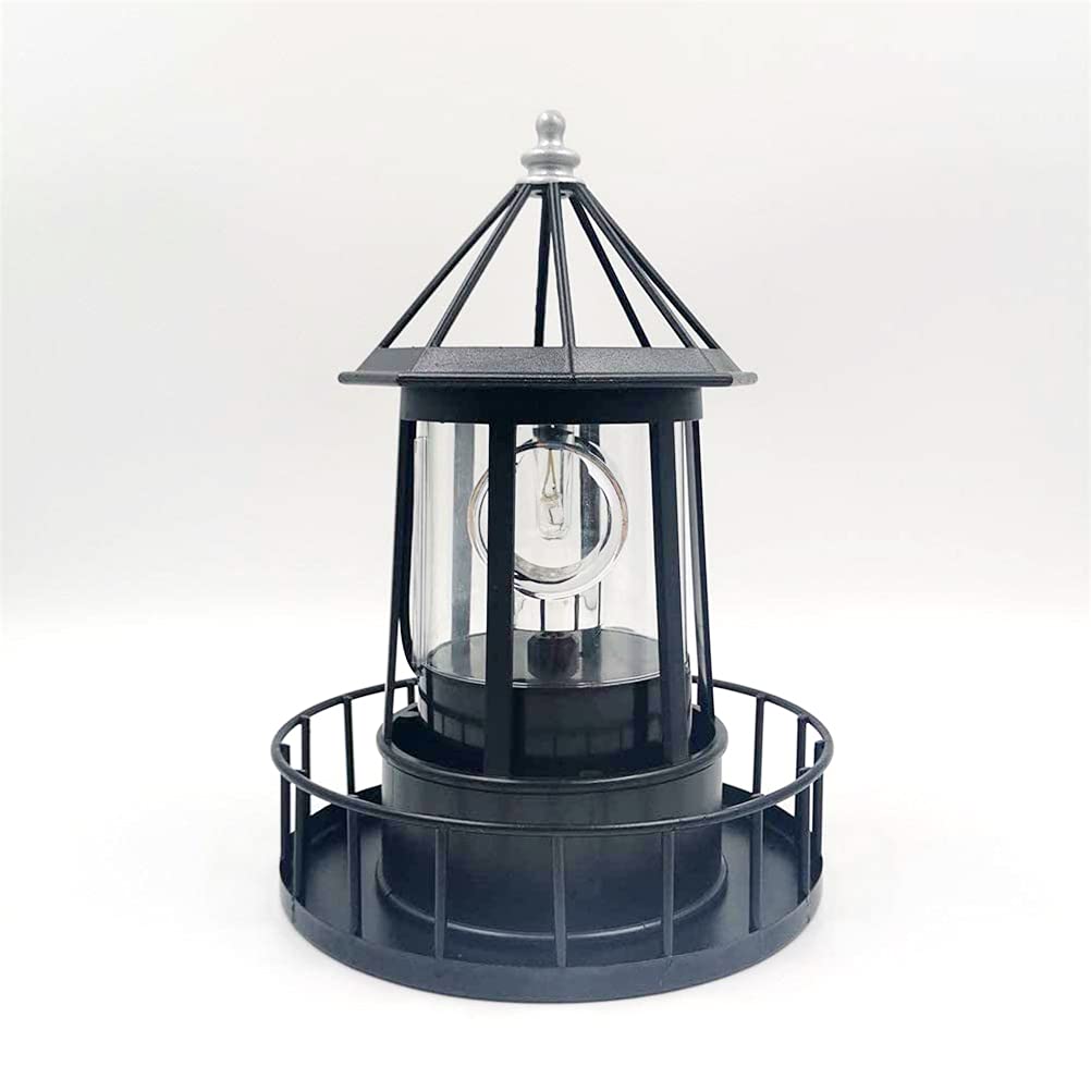 Solar Rotating Lighthouse Light LED Outdoor Garden Decoration Lantern J432