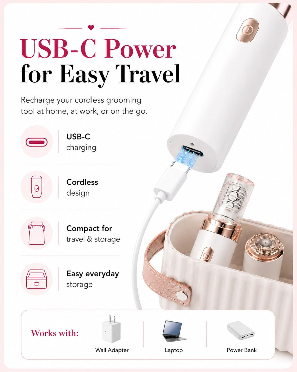 2 in 1 Epilator & Shaver with LED Light U4046