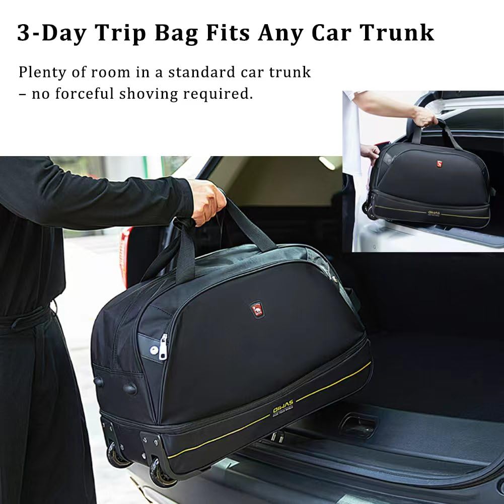 Rolling Duffle Bag with Wheels, 22 inch Carry On Bag G17255