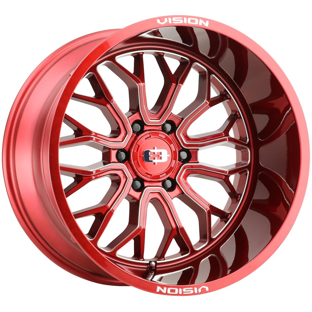 20x9 5x5.5" +12mm Red/Milled Wheel Rim C294