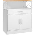 White Kitchen Buffet Cabinet with Adjustable Shelf H583