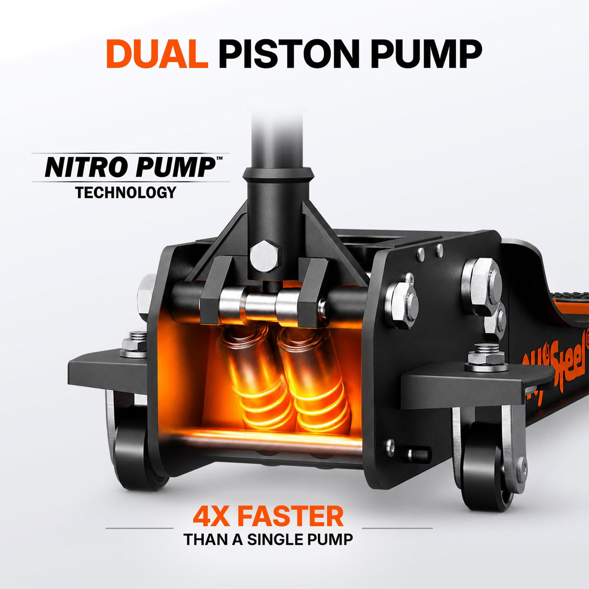2 Ton Low Profile Floor Jack with Dual Piston Pump Z6359