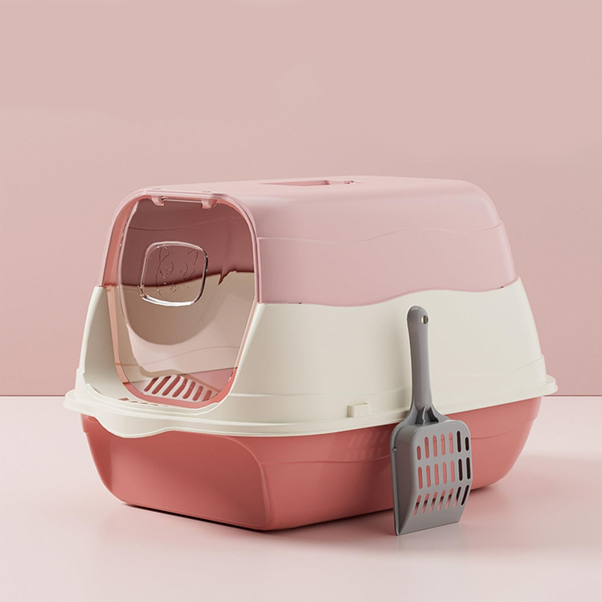 Cat Litter Box with Lid with Litter Scoop X51947