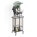 Heavy Duty Metal Garden Tool Organizer with Wheels I5766