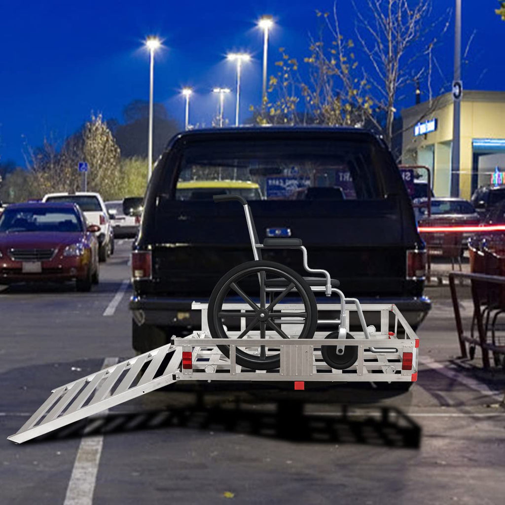 50"x 29.5" Aluminum Hitch Cargo Carrier with Ramp P6285