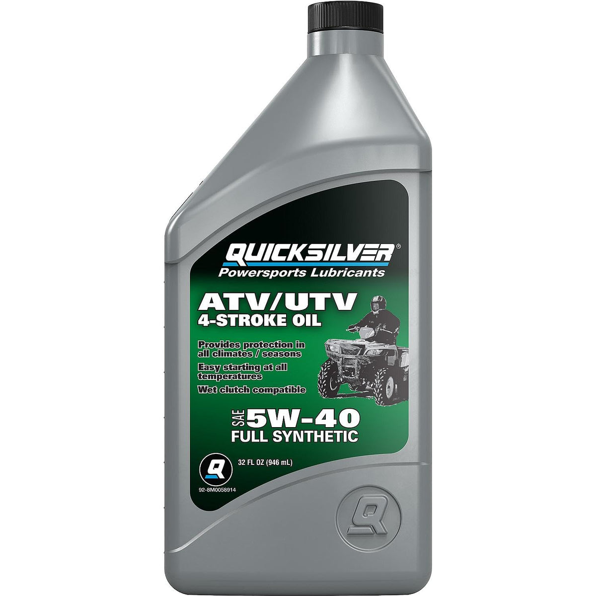 5W-40 Full Synthetic 4-Stroke ATV Engine Oil, 1 Quart T45247
