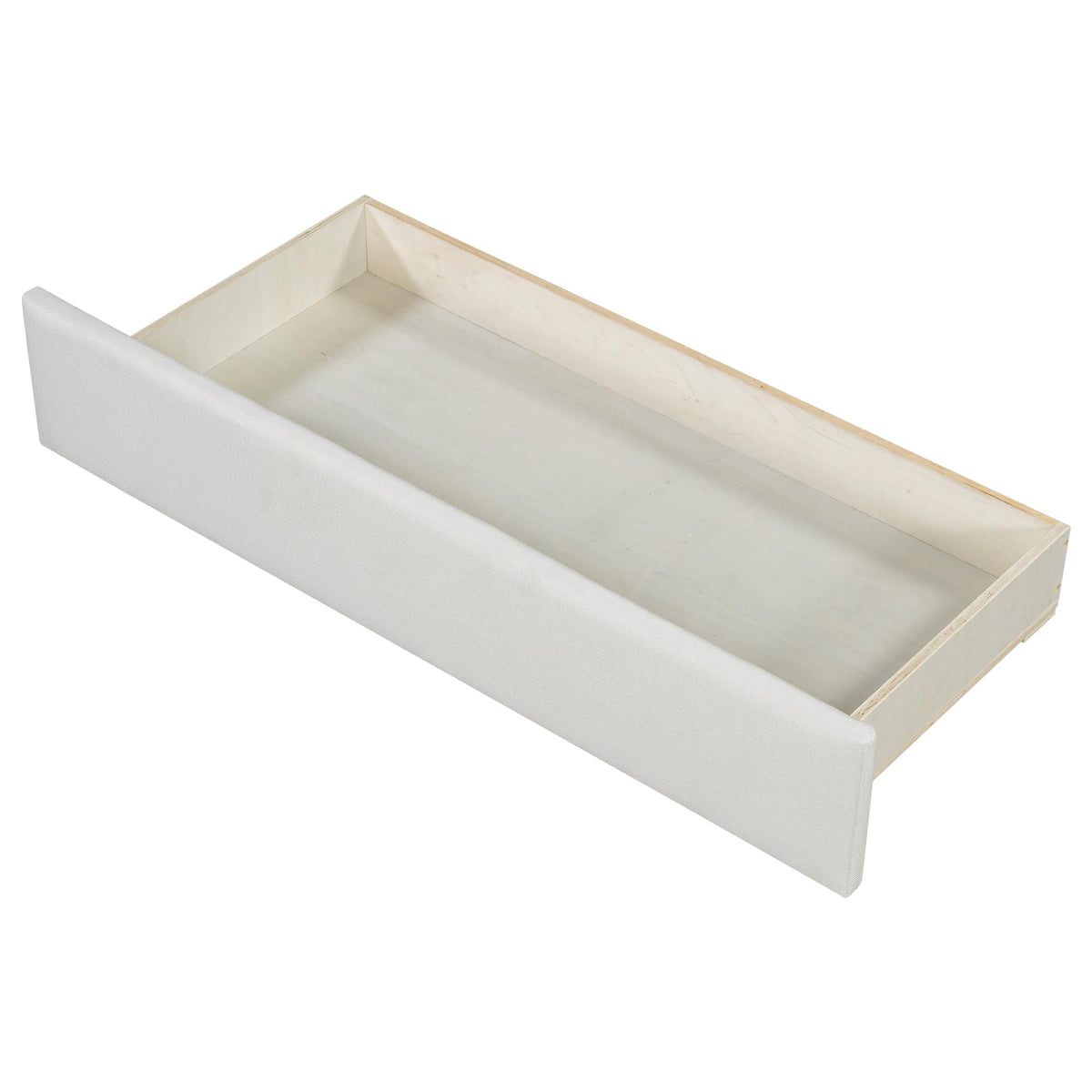 Beige Upholstered Daybed with Trundle and Storage Drawers Y420