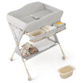 Portable Foldable Baby Changing Table with Wheels Y66875