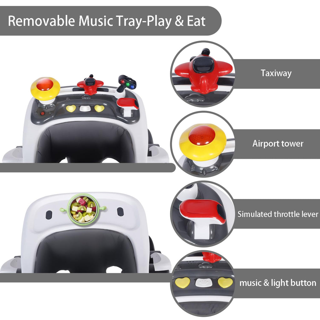 5 in 1 Baby Activity Walker with Wheel, Music & Lights F94944
