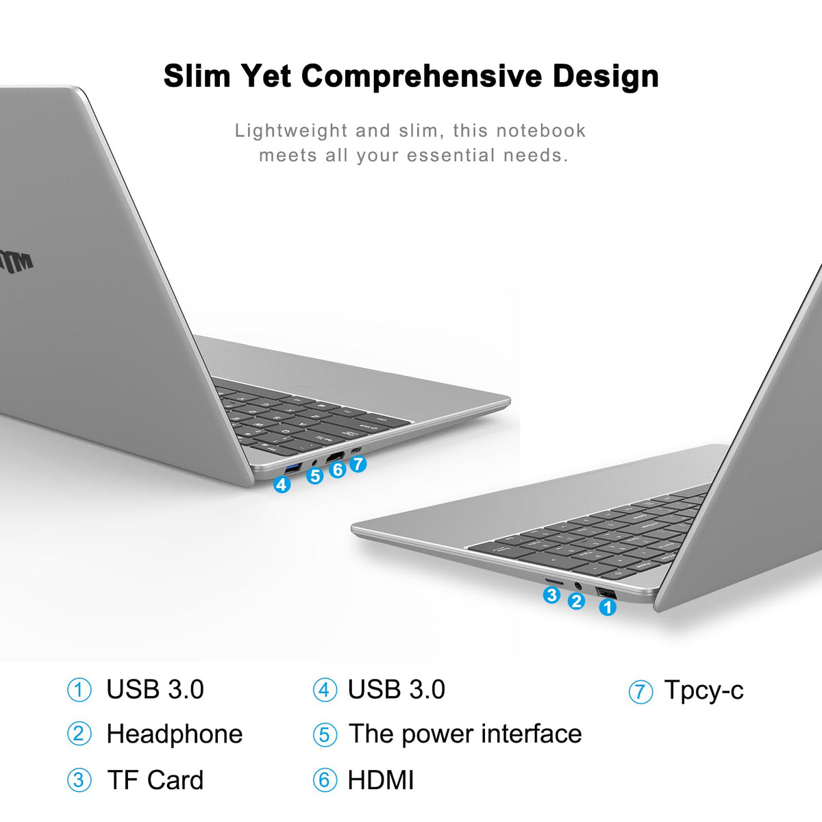 15.6 Inch Laptop 8GB RAM 512GB SSD 1080P FHD IPS W372