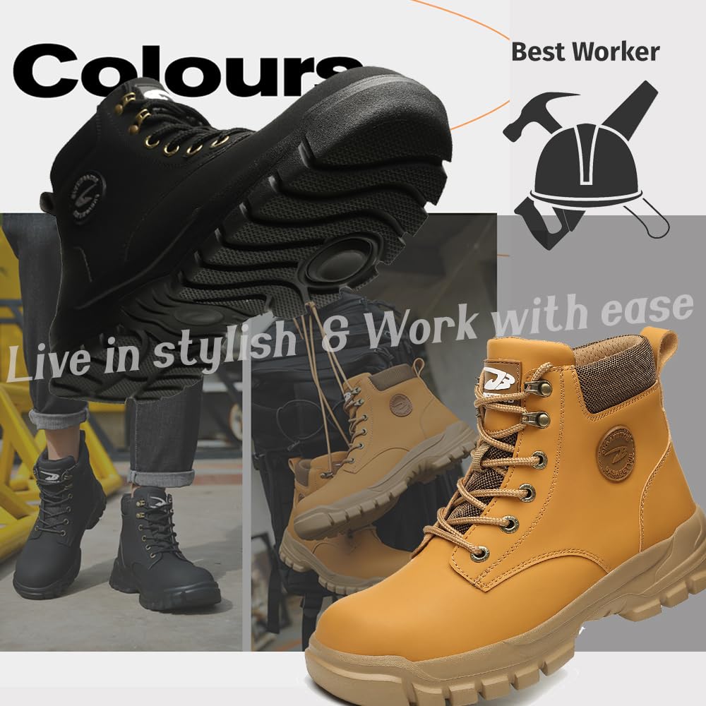 Waterproof Lightweight Steel Toe Safety Shoes W49583