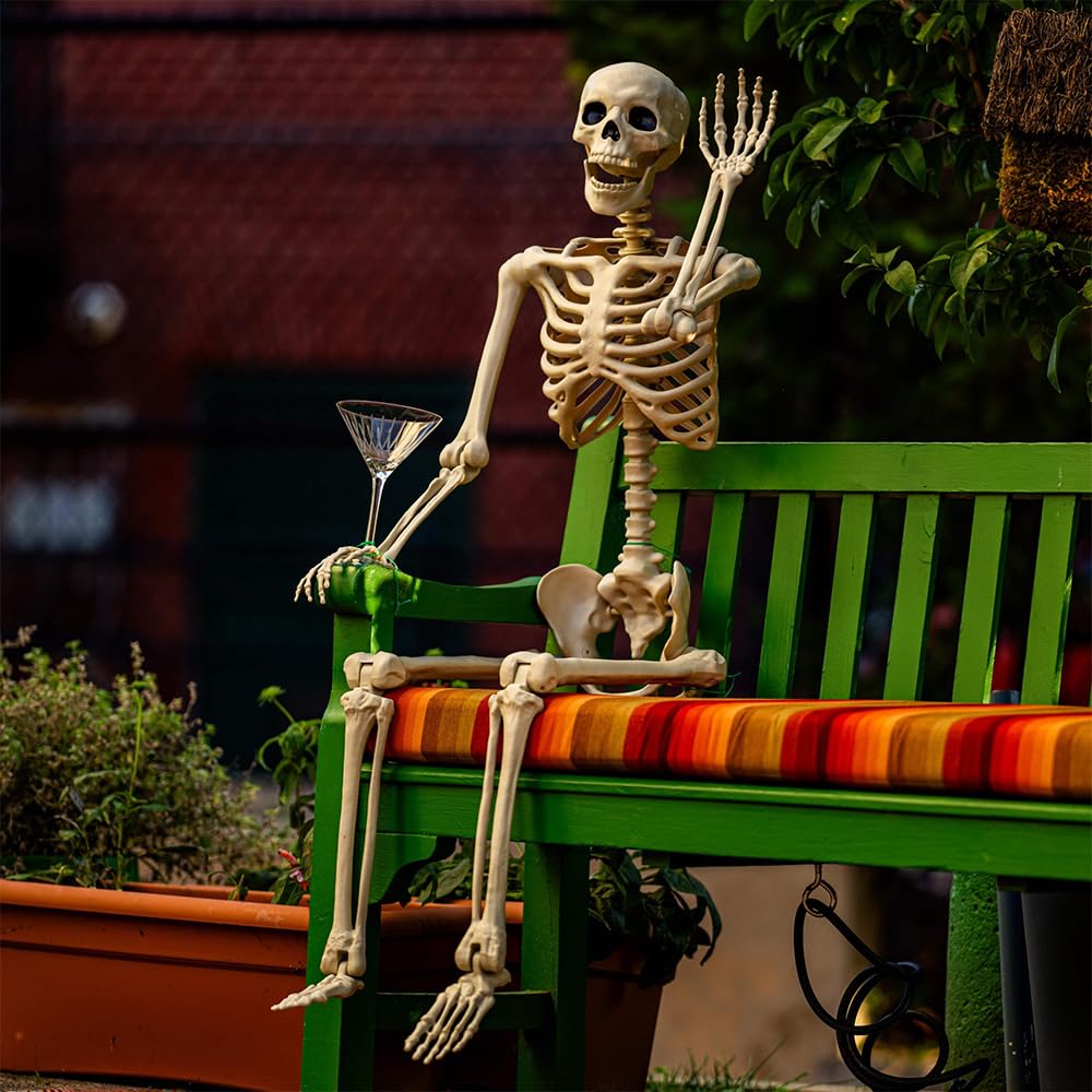 5.4 ft Life Size Posable Plastic Skeleton D320016