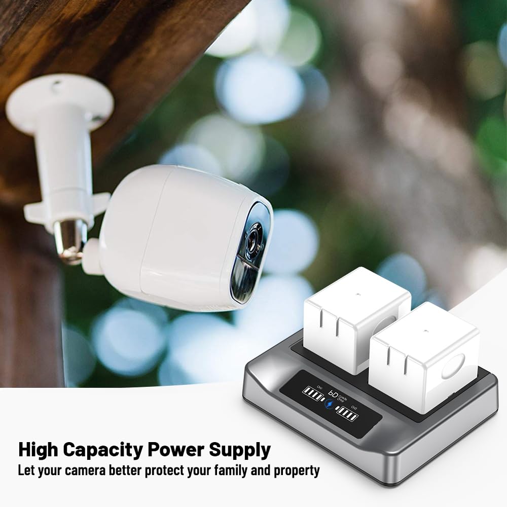 2-Pack Rechargeable Batteries with Charging Station O391