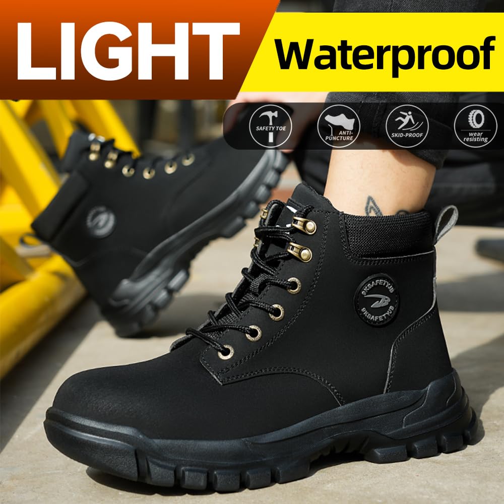 Waterproof Lightweight Steel Toe Safety Shoes W49583