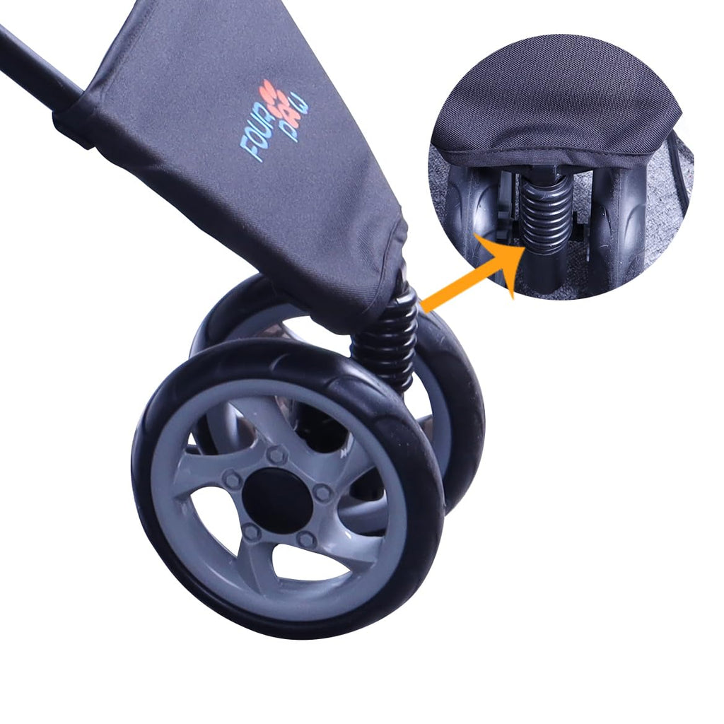 3 Wheels Pet Stroller with Storage Basket B824