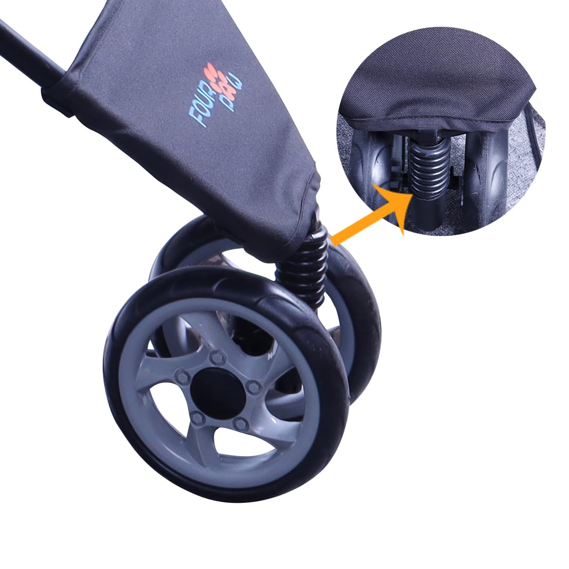 3 Wheels Pet Stroller with Storage Basket B824