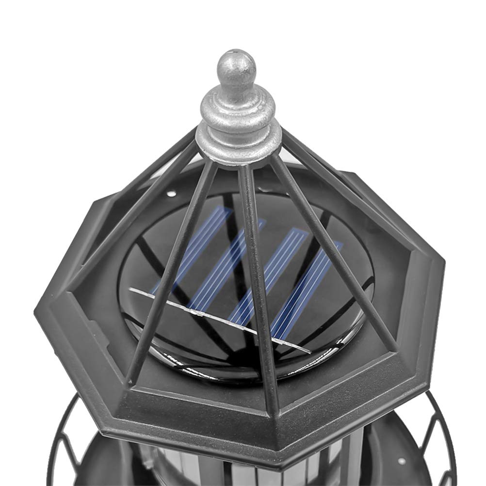 Solar Rotating Lighthouse Light LED Outdoor Garden Decoration Lantern J432