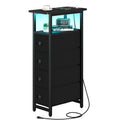 Narrow Nightstand with Charging Station W4108