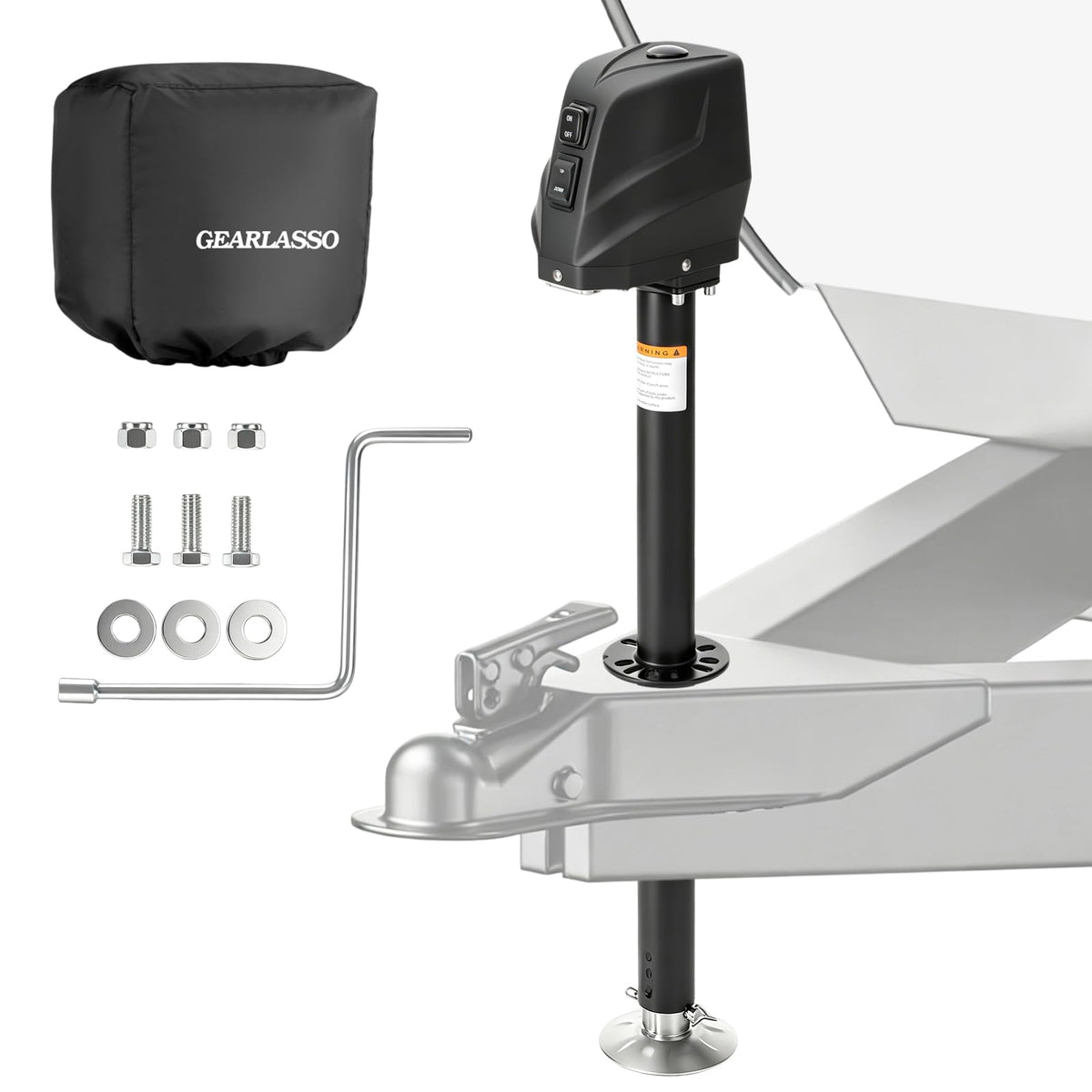 Electric Trailer Jack with Waterproof Cover & LED Light R69096
