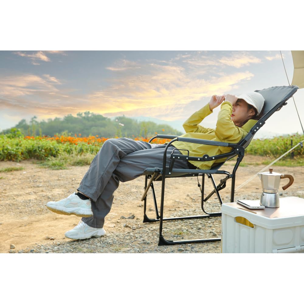 Oversized Portable Folding Camping Chair with Side Table K1167