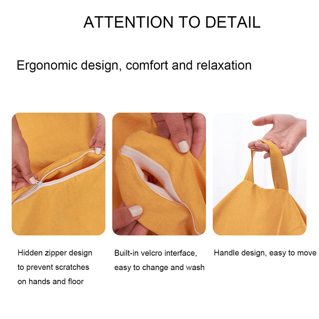 Cotton Linen Bean Bag Chair Cover 90x110cm S878