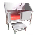 47 Inch Stainless Steel Dog Grooming Tub with Walk-in Stairs L677829