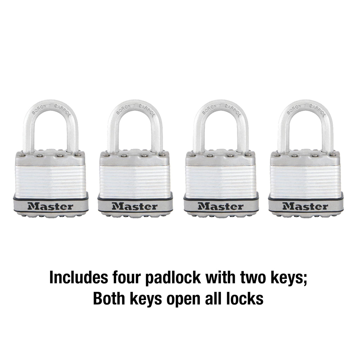 Heavy Duty Keyed-Alike Padlock 4 Pack B85669