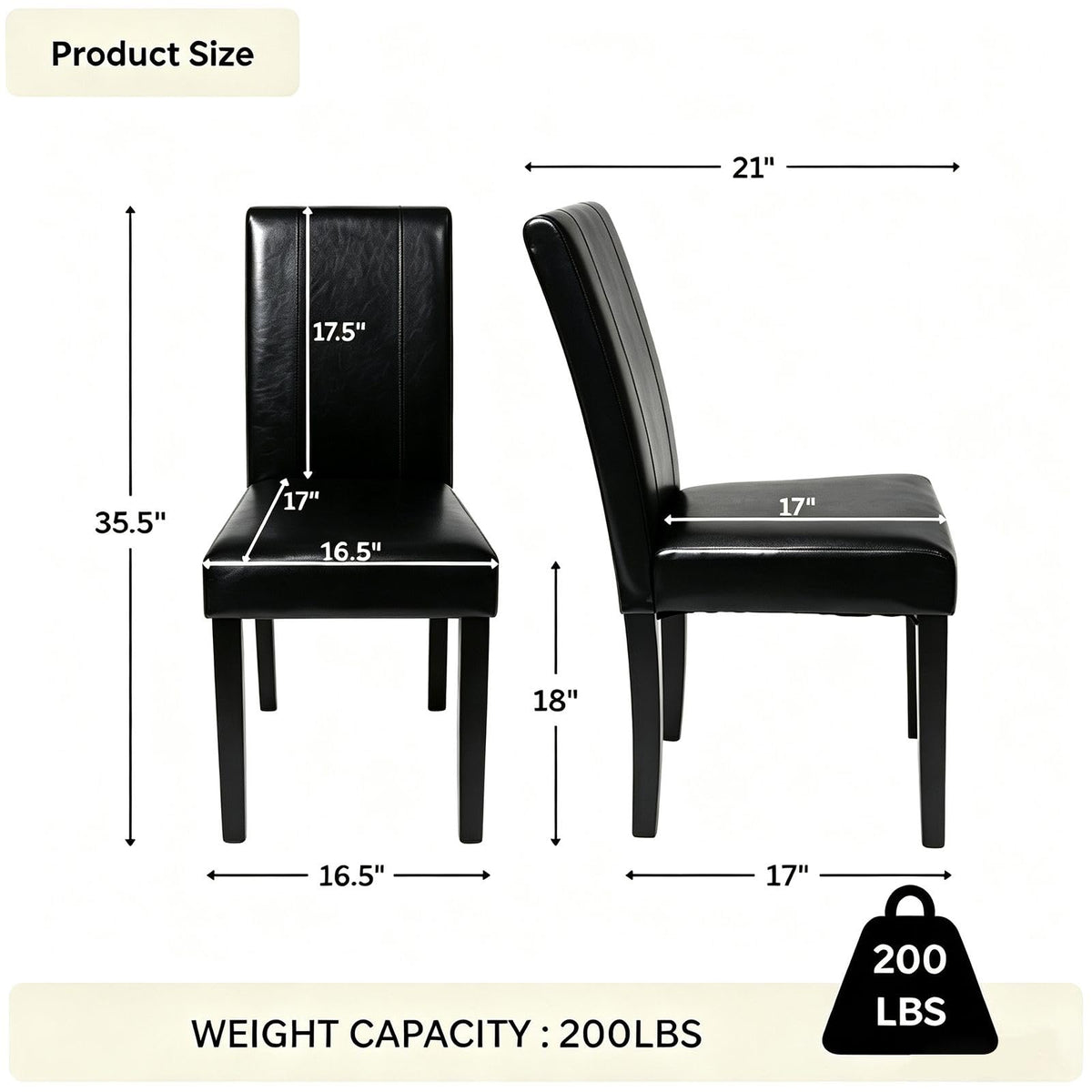 Upholstered Dining Chairs Set of 6 O3493