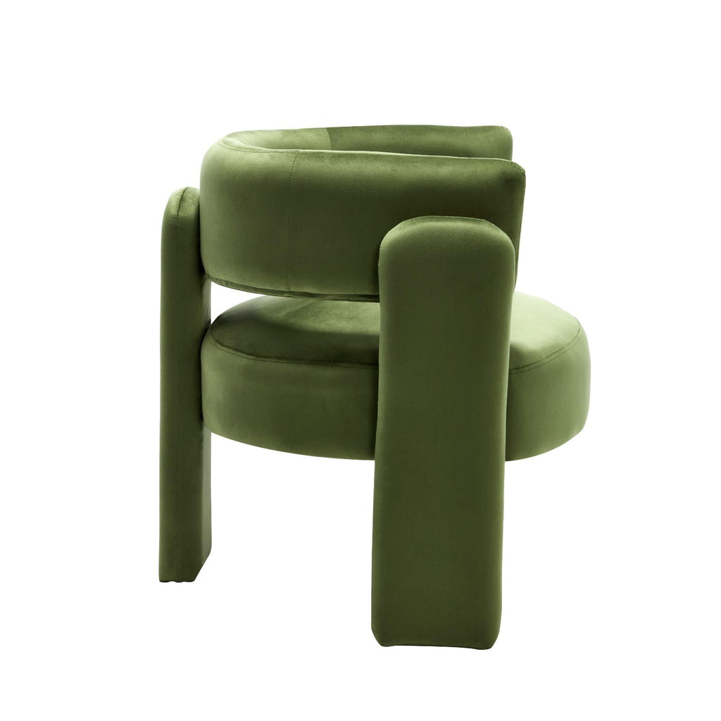 Set of 2 Green Upholstered Accent Chairs with Arms R927776
