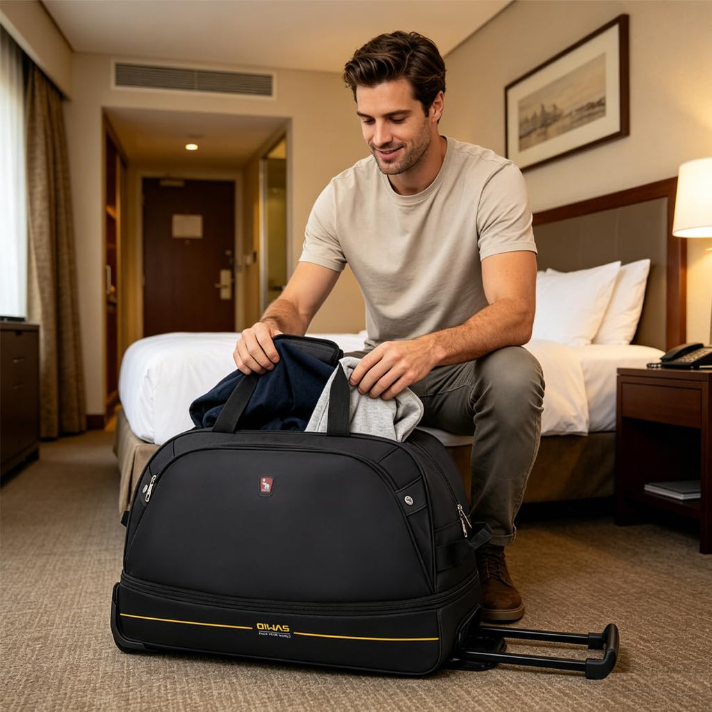 Rolling Duffle Bag with Wheels, 22 inch Carry On Bag G17255