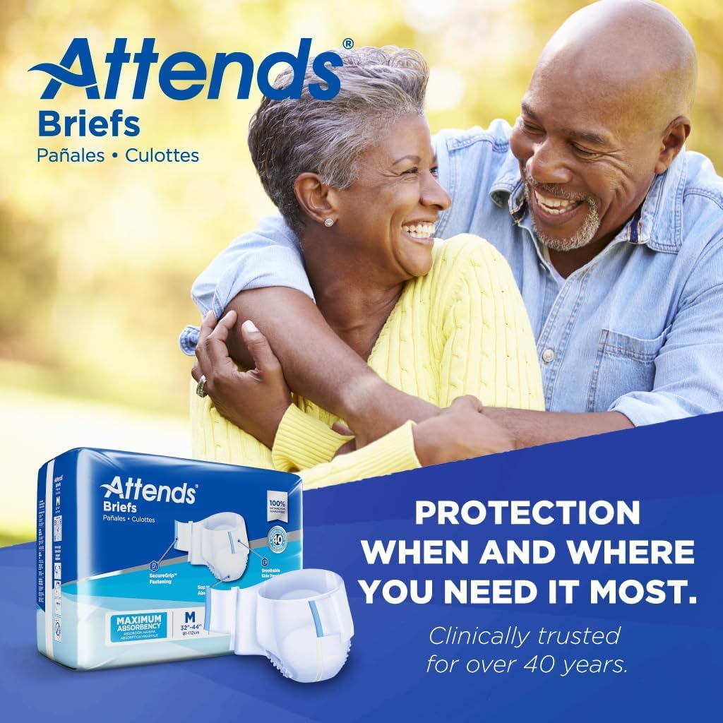 Adult Incontinence Briefs Medium Maximum Absorbency 24 Ct C4771