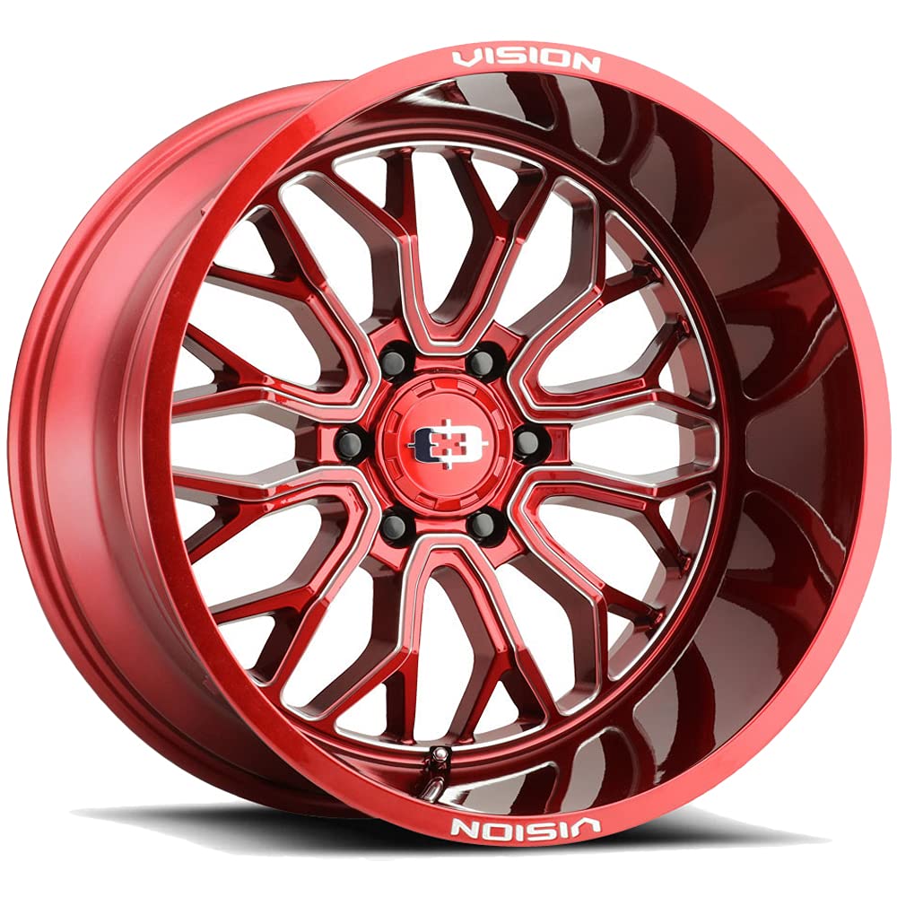 20x9 5x5.5" +12mm Red/Milled Wheel Rim C294