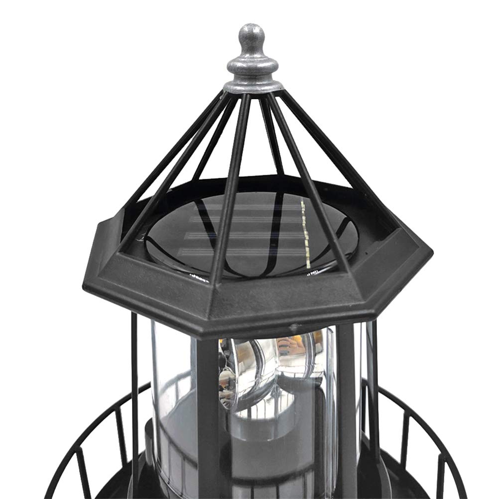 Solar Rotating Lighthouse Light LED Outdoor Garden Decoration Lantern J432