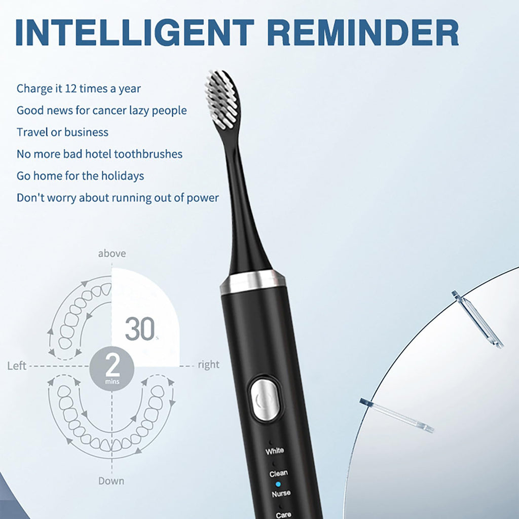 Rechargeable Electric Toothbrush with 4 Replacement Heads K500