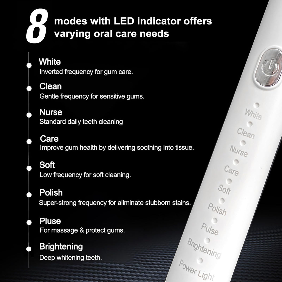 Rechargeable Electric Toothbrush with 4 Replacement Heads K500