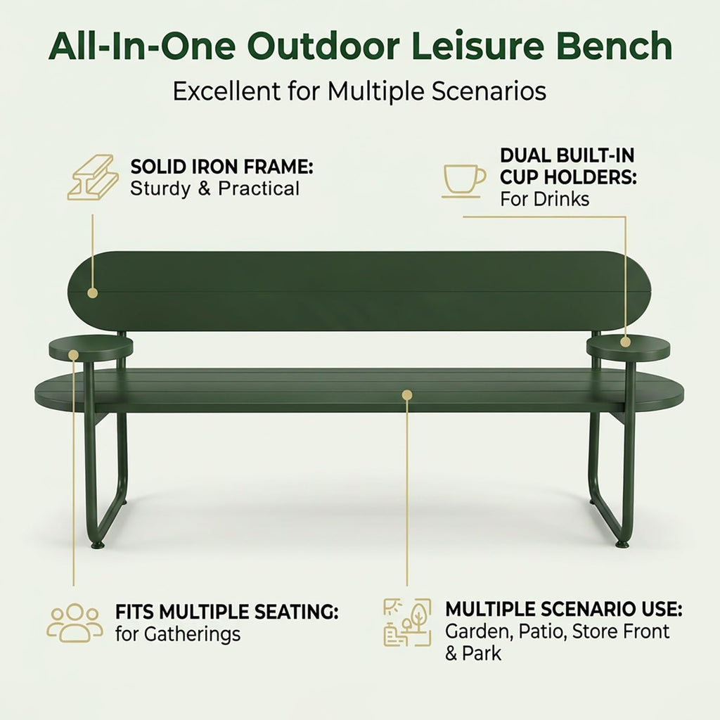 Metal Outdoor Bench I4763