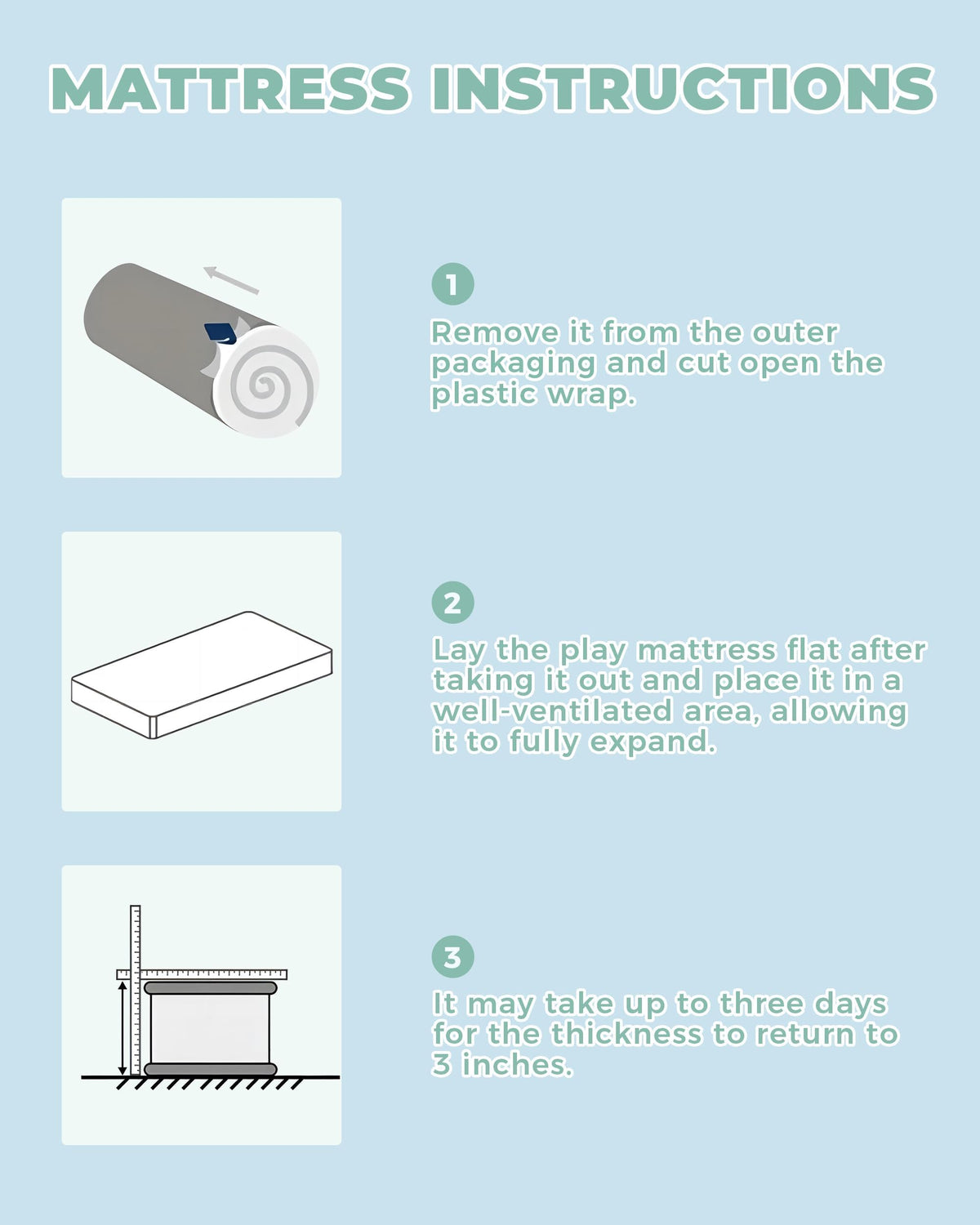 38x26'' Breathable Soft Plush Memory Foam Pack and Play Mattress P1187