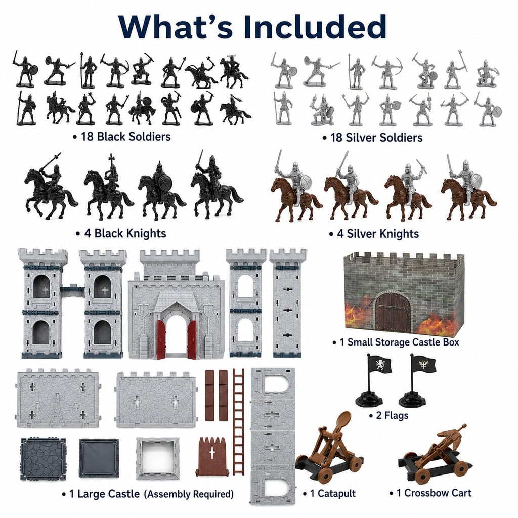 Medieval Castle Toy Knights Army Men Playset O40516