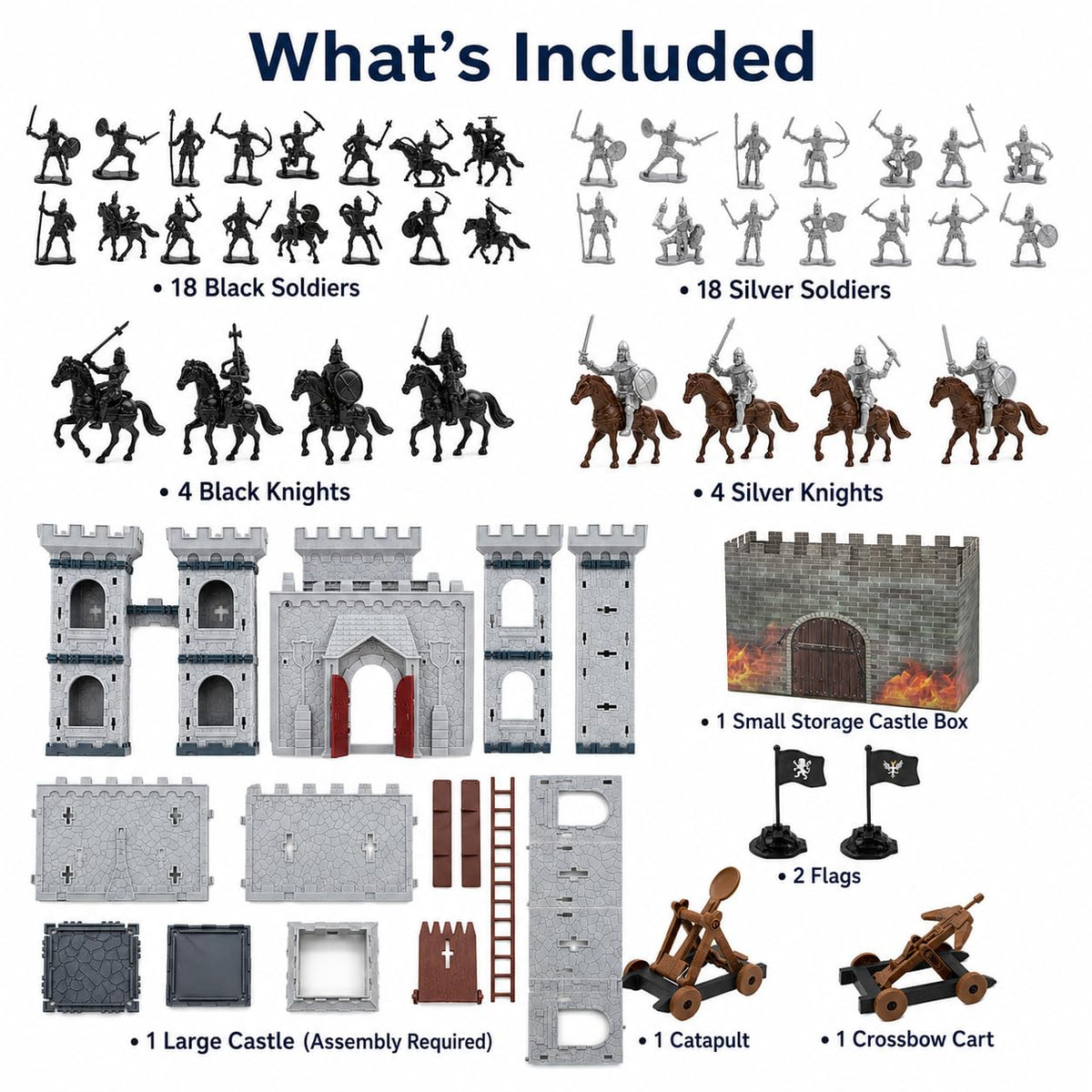 Medieval Castle Toy Knights Army Men Playset O40516