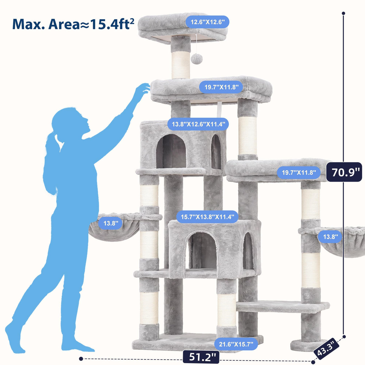 Cat Tree Tower with 3 Platforms Z912252