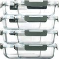 30 oz Glass Food Storage Containers with Lids A71166