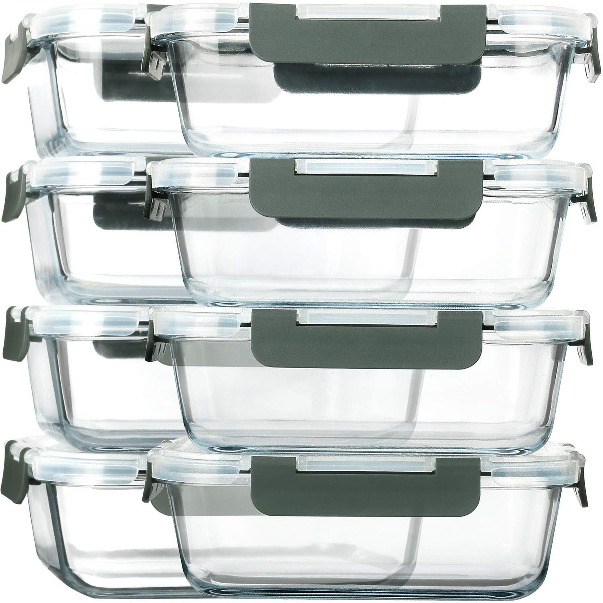 30 oz Glass Food Storage Containers with Lids A71166