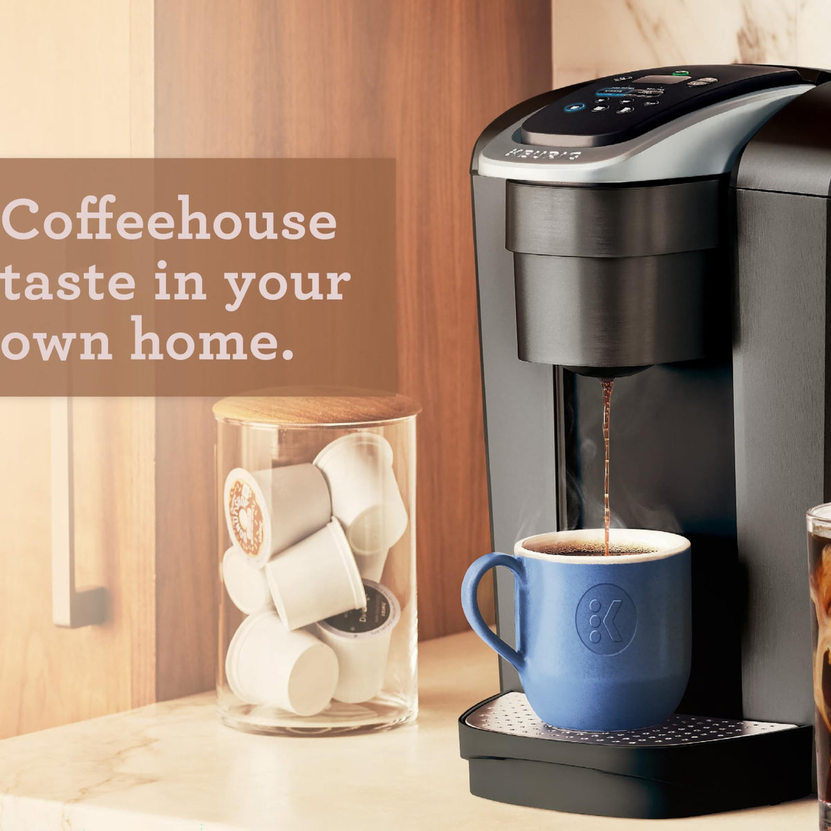 Single Serve K-Cup Pod Coffee Maker, 8 to 12oz Brew Size, Programmable V277147