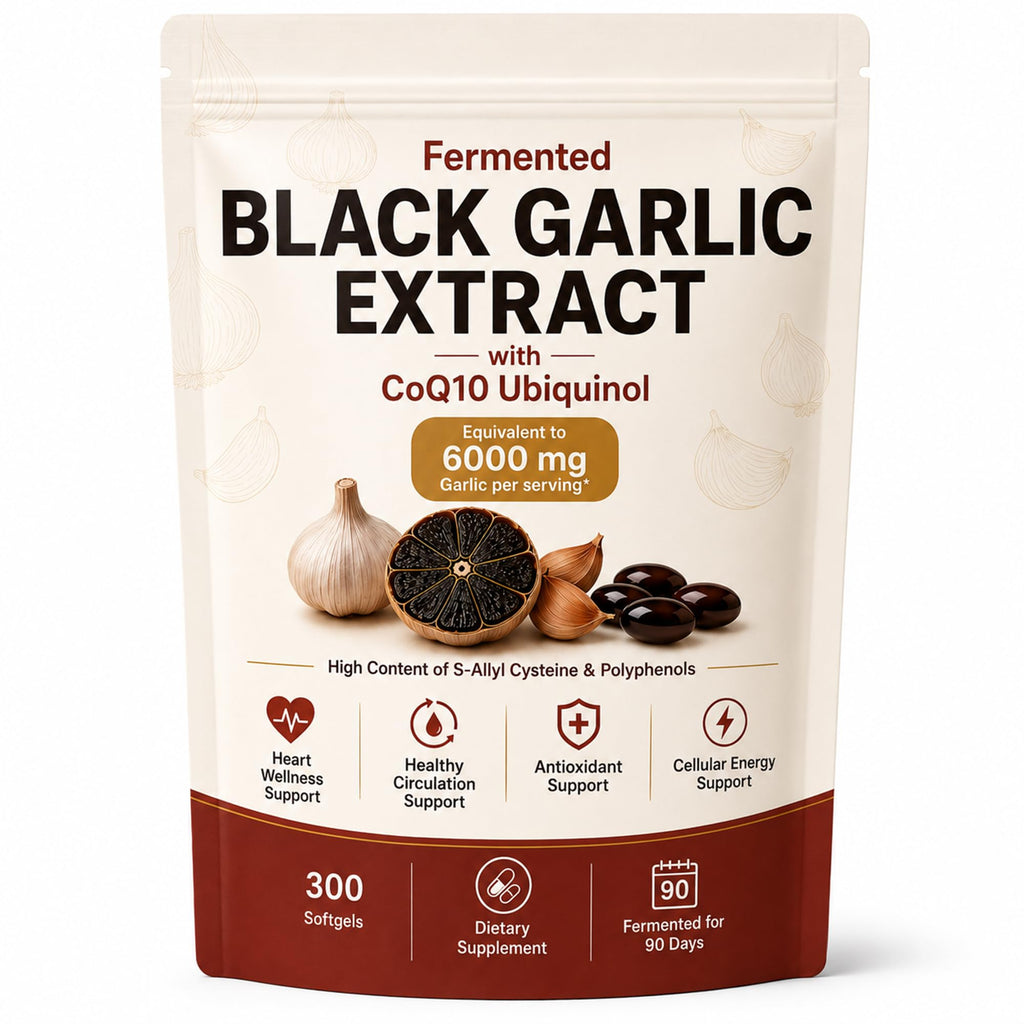 Black Garlic CoQ10 Capsules 300 Count Z210217