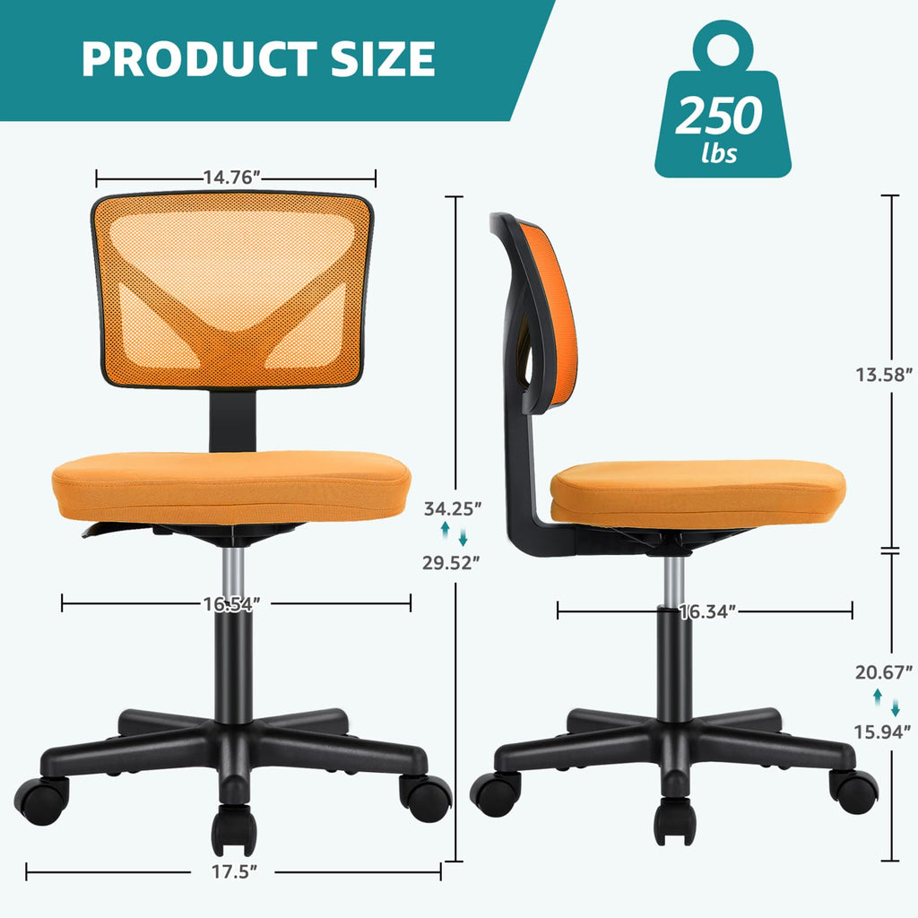 Armless Ergonomic Home Office Chair Q8091