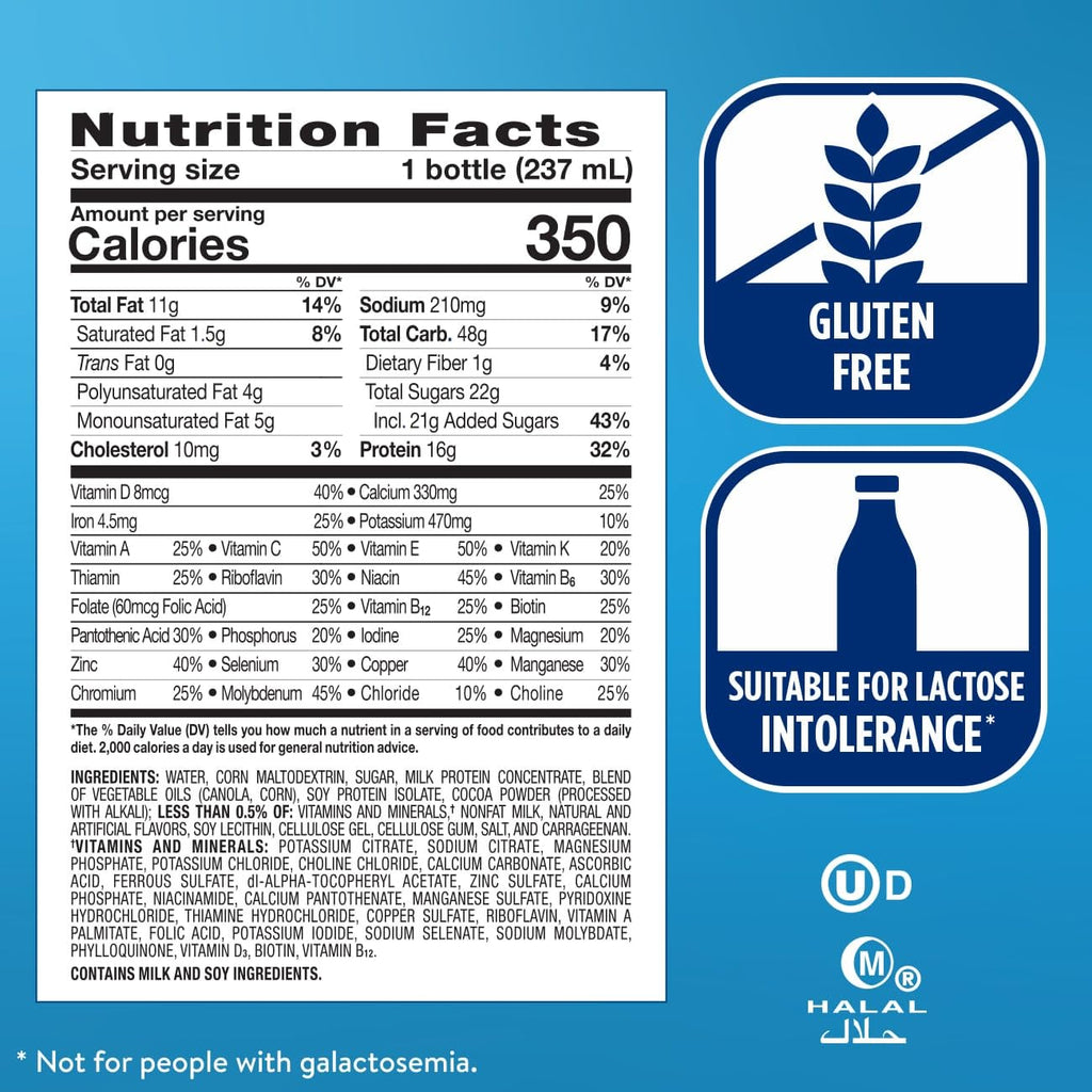 Milk Chocolate Nutrition Shake, 24 Pack J38898