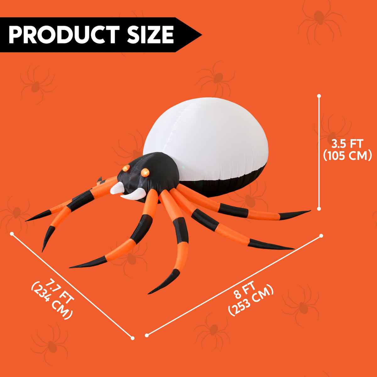 8 FT Inflatable Giant Spider Outdoor Decoration R711